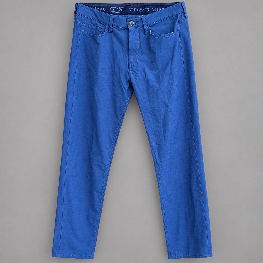 Vineyard Vines On The Go 5 Pocket Pants Men's 33*32 Blue Performance OTG Golf